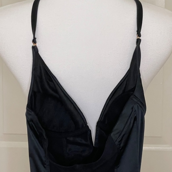 Carmen Marc Valvo Cosabella Faux Leather Goth  Halter Bodysuit Size small NWT - Picture 4 of 7